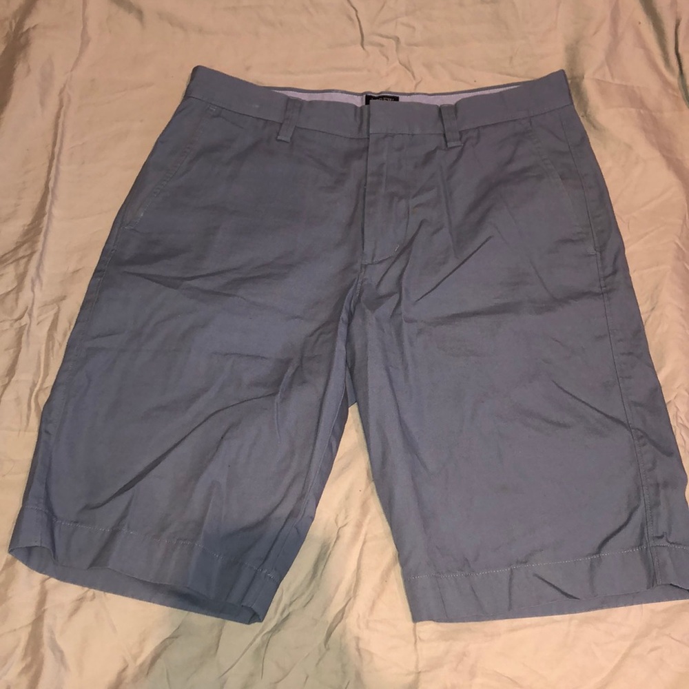 J Crew Rivington Chino Khaki Shorts Blue 29w